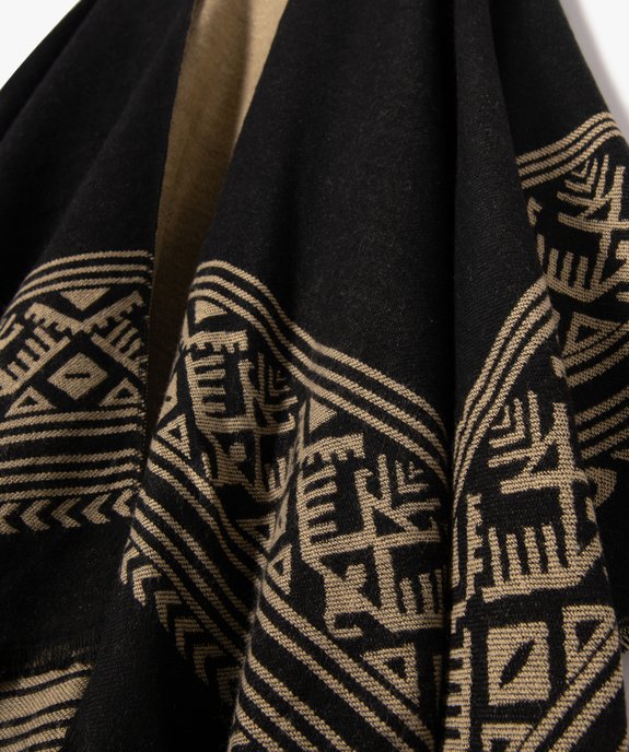 Poncho réversible à motifs ethniques femme vue2 - GEMO (ACCESS) - GEMO