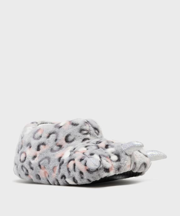 Chaussons en volume patte d'animal à griffes pailletées femme vue2 - GEMO(HOMWR FEM) - GEMO