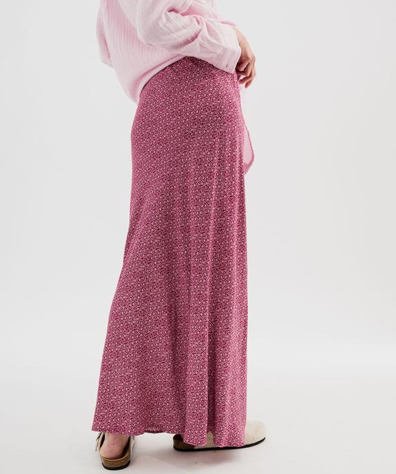 Jupe longue en viscose fleurie femme vue3 - GEMO(FEMME PAP) - GEMO