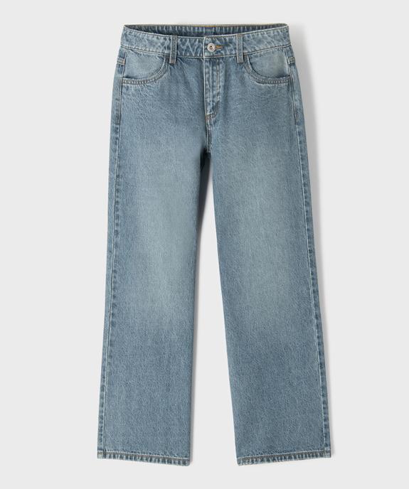 Jean loose avec taille ajustable fille vue1 - GEMO (JUNIOR) - GEMO