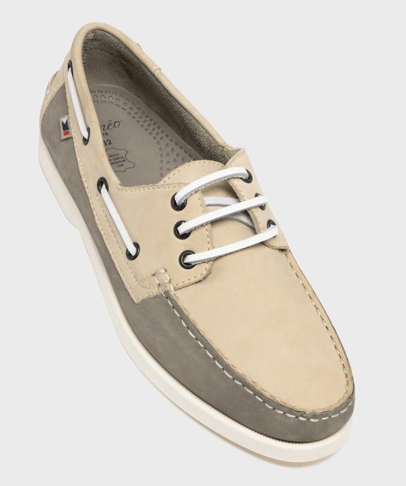 Chaussures bateau bicolore - Tanéo vue5 - TANEO - GEMO