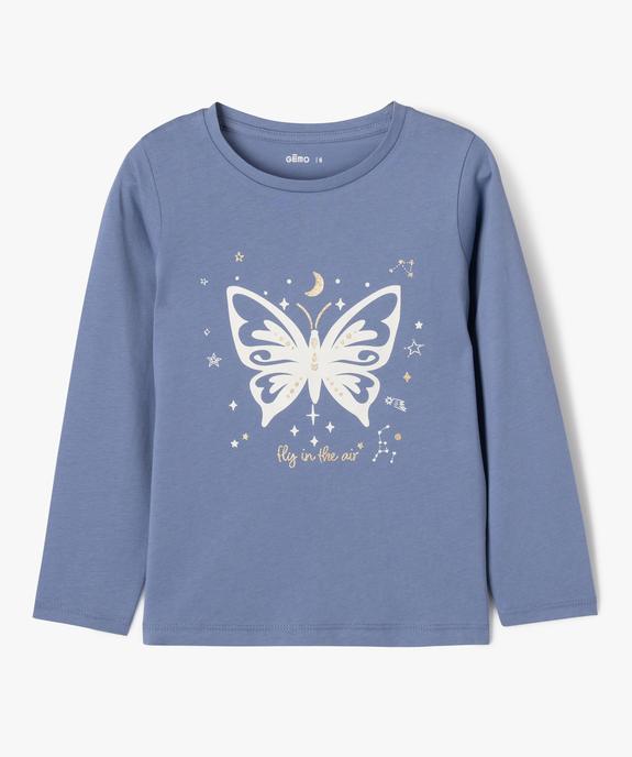 Tee-shirt à manches longues avec motifs girly fille vue1 - GEMO (ENFANT) - GEMO
