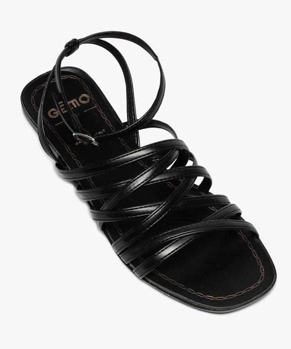 Sandales femme à talon plat et fines brides entrelacées vue5 - GEMO (CASUAL) - GEMO