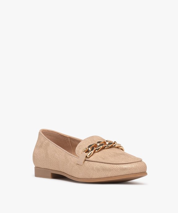 Mocassins femme à bout amande et bride chaine vue3 - GEMO (CASUAL) - GEMO