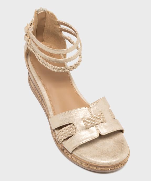 Sandales à talon compensé et talon fermé femme vue5 - EMILIA ROSA - GEMO