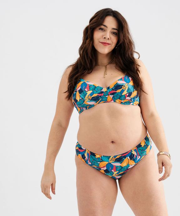 Haut de maillot de bain emboitant fleuri femme grande taille vue3 - GEMO (PLAGE) - GEMO
