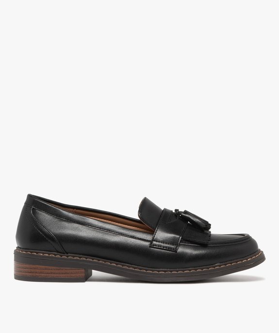 Mocassins femme classiques à franges et petit noeud vue2 - FOLLOW ME - GEMO