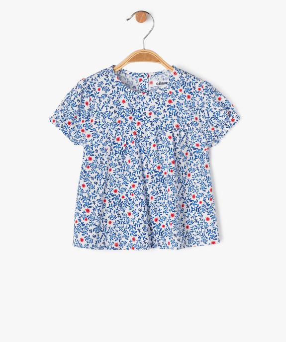 Blouse manches courtes ample et fluide à imprimé fleuri bébé fille vue1 - GEMO 4G BEBE - GEMO