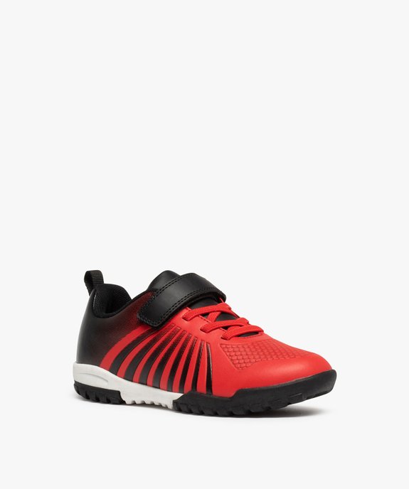 Baskets garçon style chaussures de foot bicolores à scratch vue2 - GEMO (ENFANT) - GEMO