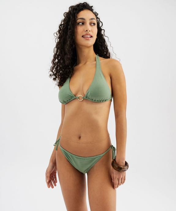 Haut de maillot de bain forme triangle femme avec mousses amovibles vue4 - GEMO (PLAGE) - GEMO