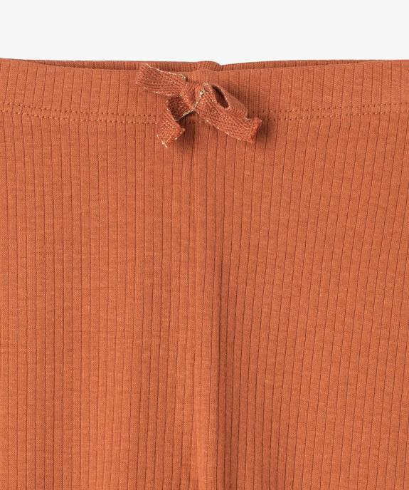 Legging fille à côtes et nœud pailleté à la taille vue3 - GEMO (ENFANT) - GEMO