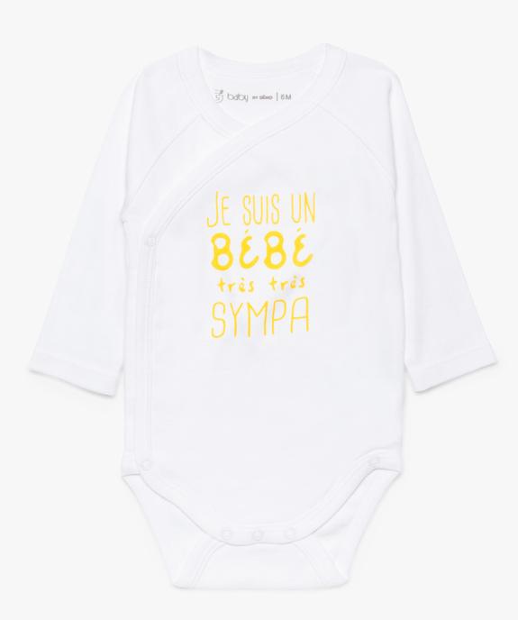 Body croisé bébé à manches longues (lot de 3) - GEMO 4G BEBE Body croisé bébé à manches longues (lot de 3) vue2 - GEMO 4G BEBE - GEMO