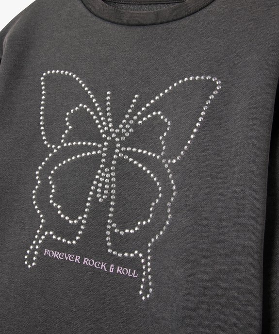 Sweat loose patiné à manches blousantes fille vue3 - GEMO (ENFANT) - GEMO