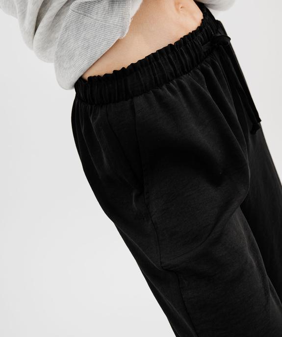 Pantalon ample en satin froissé femme vue2 - GEMO 4G FEMME - GEMO