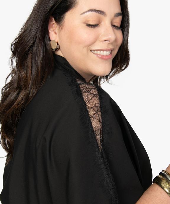 Veste femme forme kimono avec dentelle vue2 - GEMO (G TAILLE) - GEMO