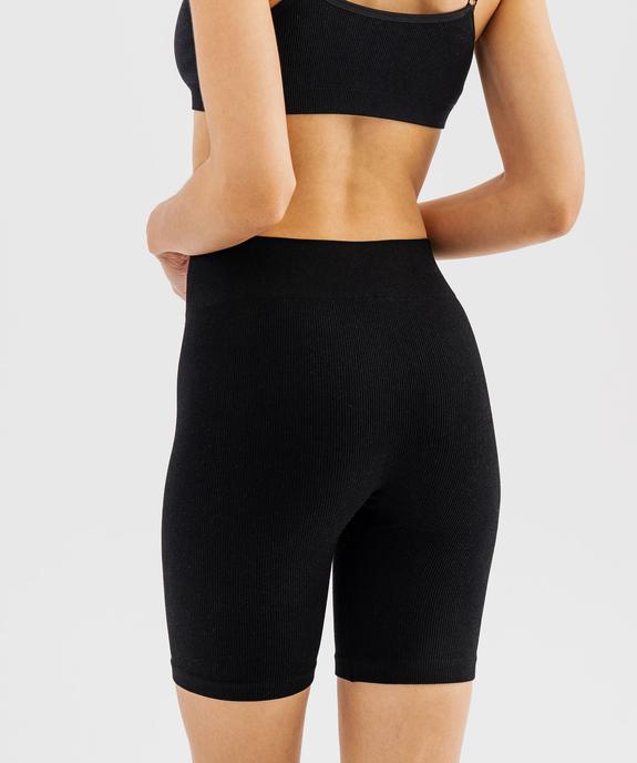 Boxer long en maille côtelée extensible femme vue3 - GEMO(HOMWR FEM) - GEMO