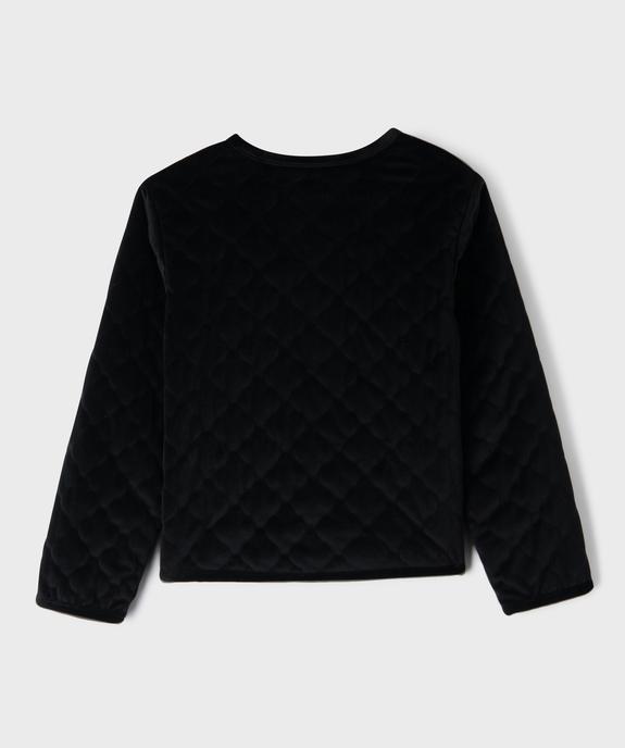 Veste zippée en velours matelassé fille - GEMO (ENFANT) Veste zippée en velours matelassé fille vue5 - GEMO (ENFANT) - GEMO
