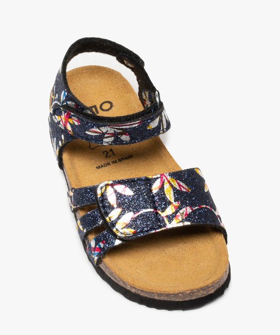 Sandales bébé fille à semelle liège et brides pailletées vue5 - GEMO(BEBE DEBT) - GEMO