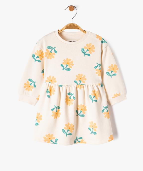 Robe sweat en molleton doux à manches longues et coupe ample bébé fille vue1 - GEMO 4G BEBE - GEMO