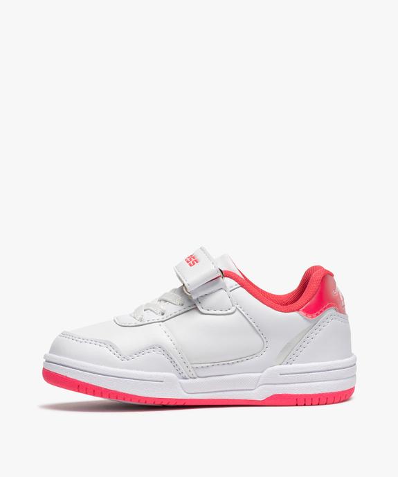 Baskets fille bicolores à lacets et scratch - Airness vue3 - AIRNESS - GEMO