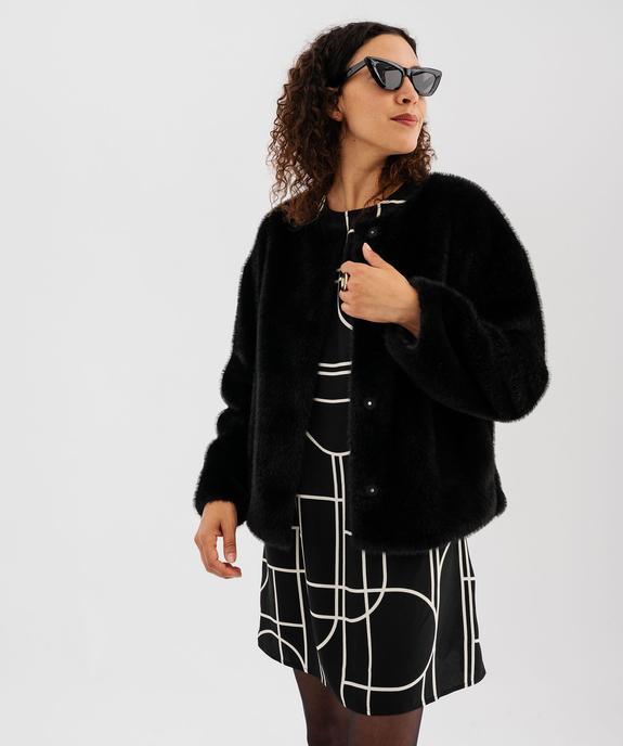 Manteau court en fourrure imitation femme vue3 - GEMO 4G FEMME - GEMO