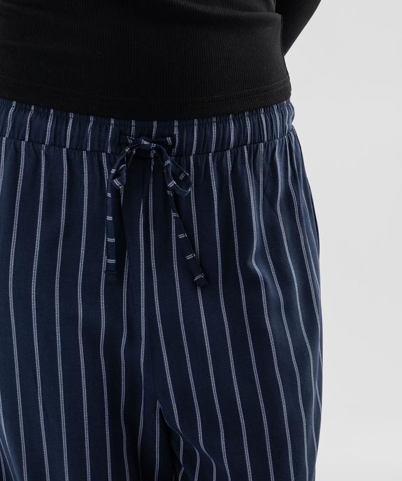 Bas de pyjama large imprimé en viscose femme vue5 - GEMO 4G FEMME - GEMO