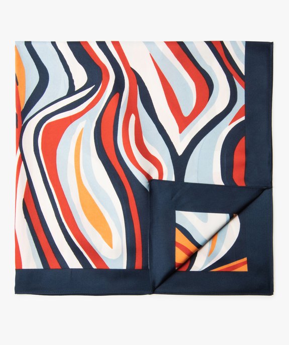 Foulard femme en matière satinée à motif abstrait vue1 - GEMO (ACCESS) - GEMO