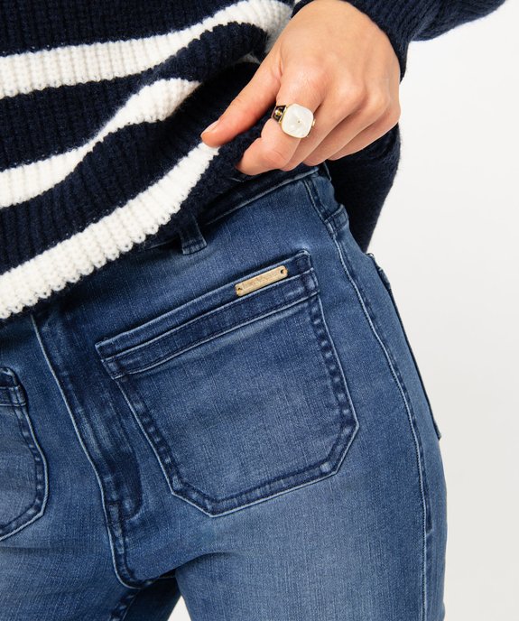 Jean large avec ceinture fantaisie femme - LuluCastagnette vue2 - LULUCASTAGNETTE - GEMO