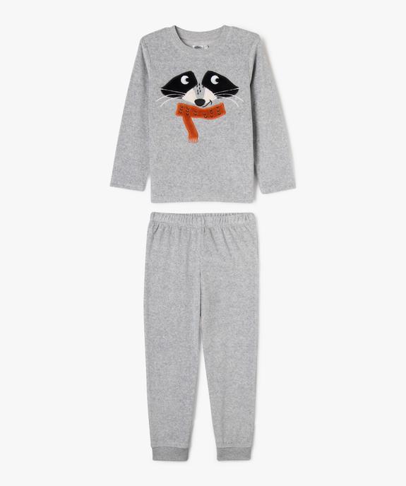 Pyjama en velours avec motif renard garçon vue1 - GEMO (ENFANT) - GEMO