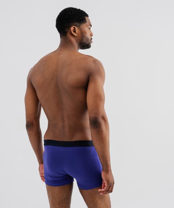 Boxers en coton biologique uni et imprimé homme (lot de 2) vue2 - GEMO 4G HOMME - GEMO