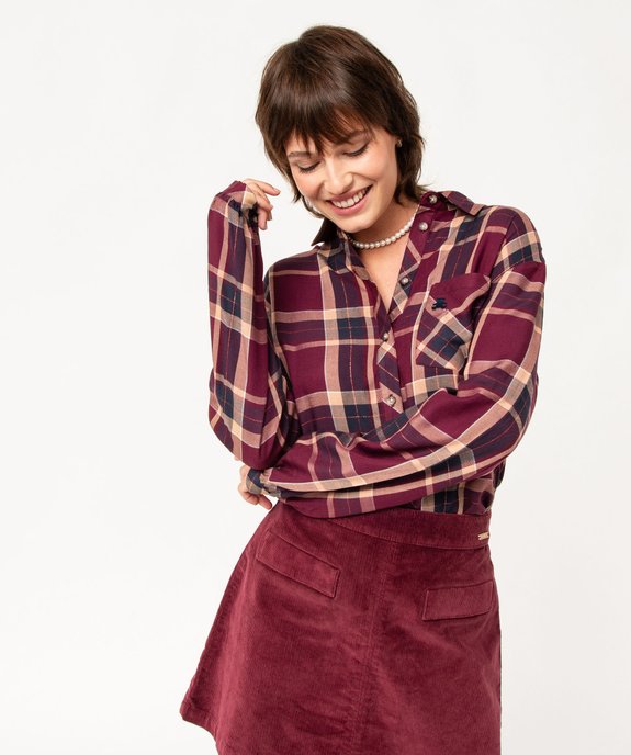 Chemise à carreaux femme - LuluCastagnette vue2 - LULUCASTAGNETTE - GEMO