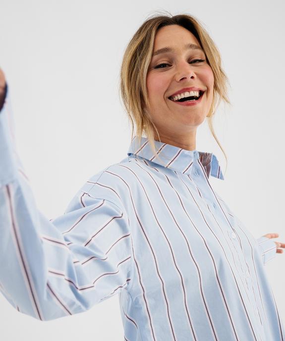 Chemise à rayures coupe ample femme vue2 - GEMO(FEMME PAP) - GEMO