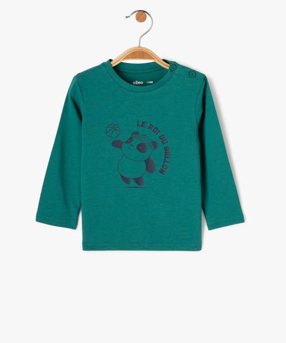 Tee-shirt manches longues à message fantaisie bébé garçon vue1 - GEMO(BEBE DEBT) - GEMO