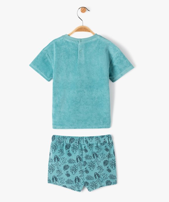 Ensemble bébé garçon 2 pièces : short + tee-shirt en éponge vue3 - GEMO(BEBE DEBT) - GEMO