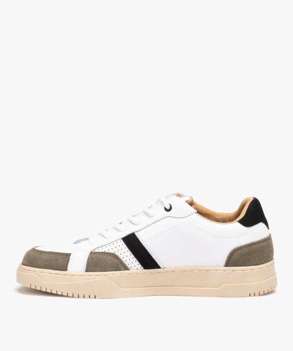 Baskets homme multicolores avec dessus en cuir - Alma Planète vue3 - ALMA - GEMO