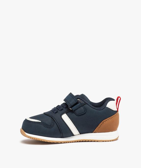 Baskets bébé garçon motif dinosaure fermeture scratch vue3 - GEMO(BEBE DEBT) - GEMO