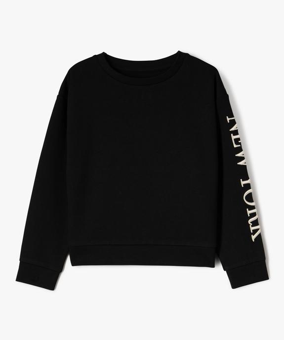 Sweat ample avec inscription brodée en relief fille vue1 - GEMO 4G FILLE - GEMO