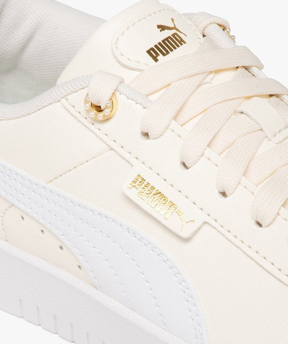 Baskets femme dessus uni en cuir à lacets avec semelle épaisse - Puma vue6 - PUMA - GEMO