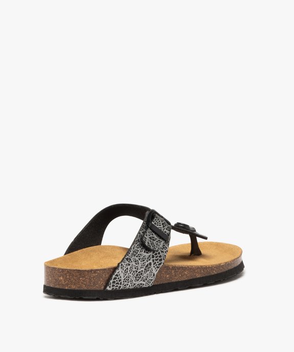 Sandales femme avec bride entre-doigts et à boucle ajustable vue4 - GEMO 4G FEMME - GEMO