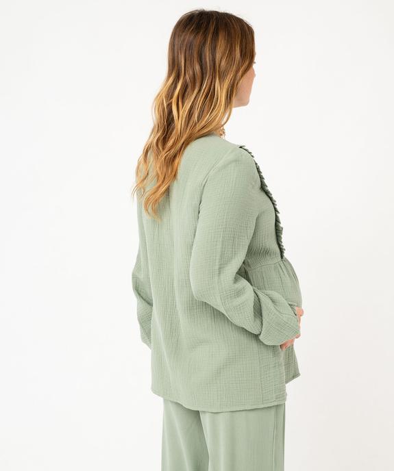 Chemise à manches longues en gaze de coton spéciale maternité vue3 - GEMO (MATER) - GEMO
