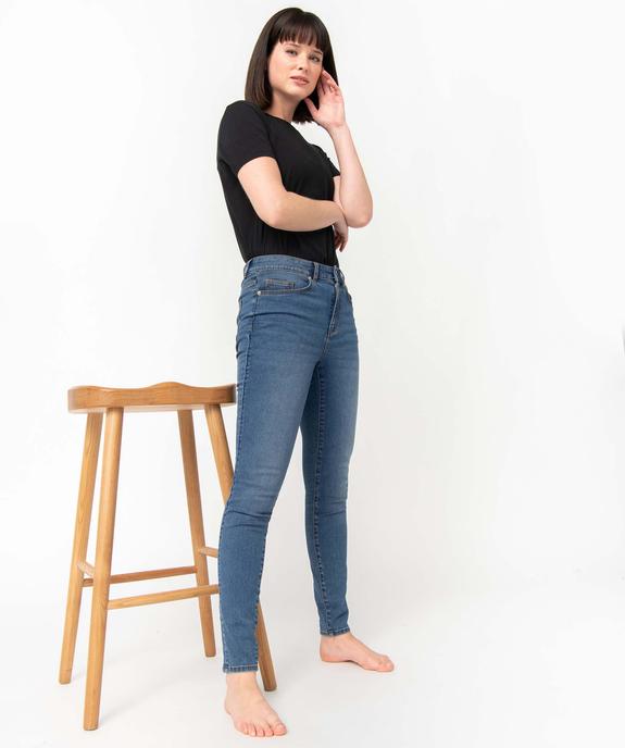 Jean femme coupe skinny taille haute vue5 - GEMO 4G FEMME - GEMO