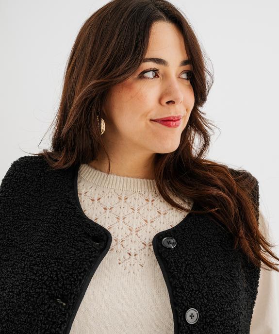Veste sans manches en sherpa femme grande taille vue2 - GEMO 4G GT - GEMO
