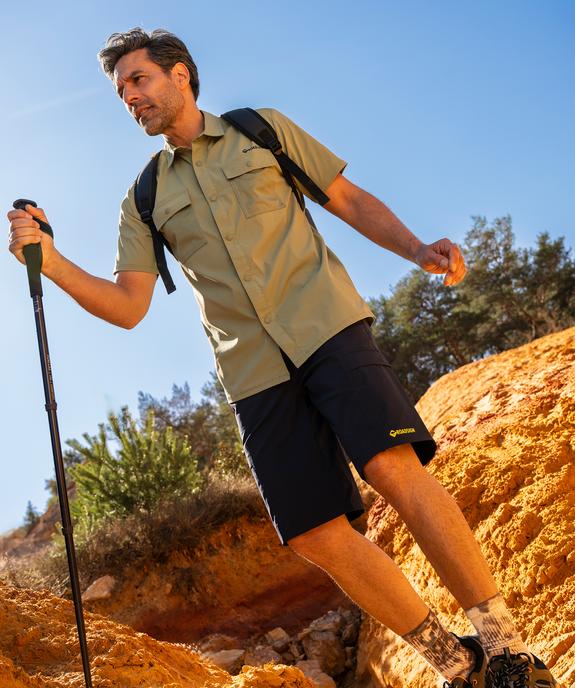 Bermuda technique multipoche en matière fine et légère homme - Roadsign vue8 - ROADSIGN D - GEMO