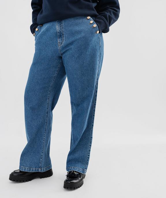 Jean flare à pont femme grande taille - LuluCastagnette vue1 - LULU CASTAGNETTE GEMO FOR GOOD - GEMO