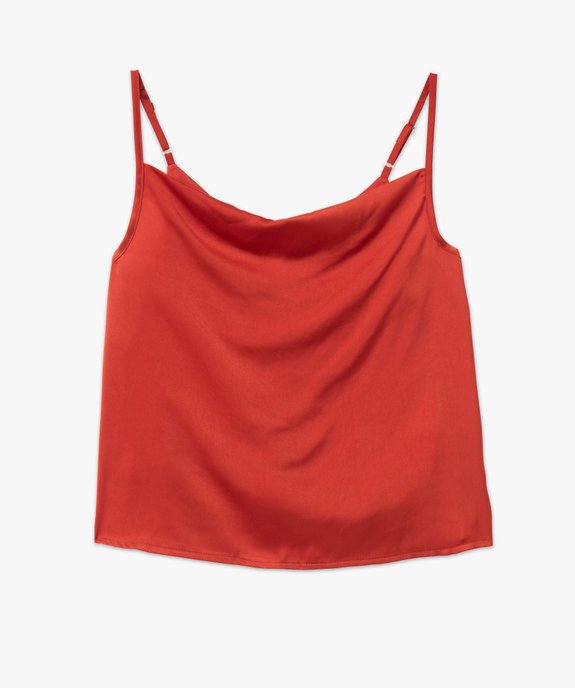 Débardeur en satin à col bénitier femme vue4 - GEMO(FEMME PAP) - GEMO