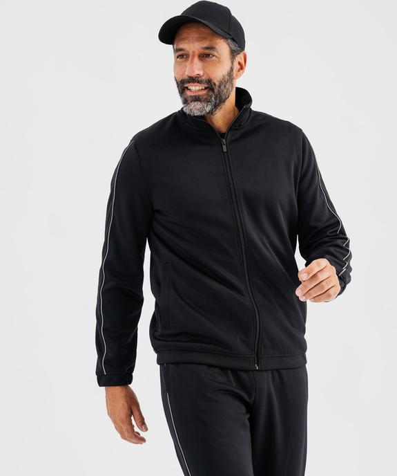 Sweat de sport zippé avec liserés réfléchissants homme vue1 - GEMO 4G HOMME - GEMO