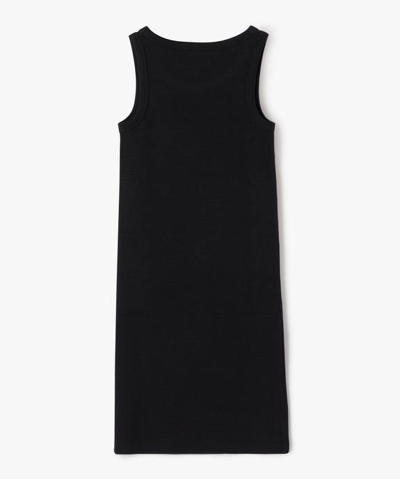 Robe tee-shirt en maille côtelée fille vue3 - PREMIER PRIX BY GEMO - GEMO