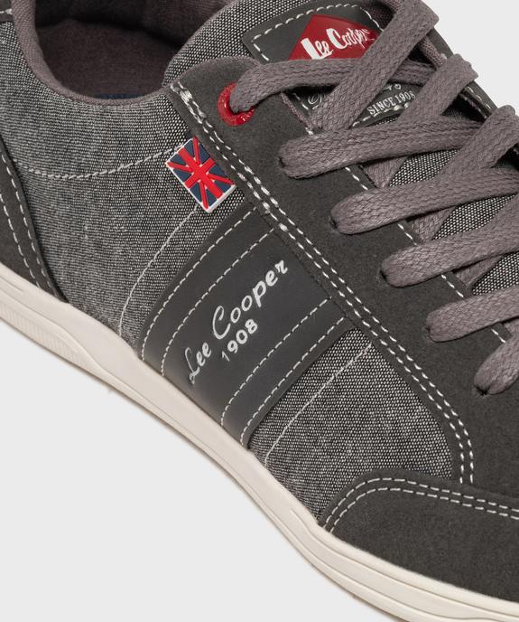 Baskets homme en toile basse style denim à bande contrastante - Lee Cooper - LEE COOPER Baskets homme en toile basse style denim à bande contrastante - Lee Cooper vue6 - LEE COOPER - GEMO