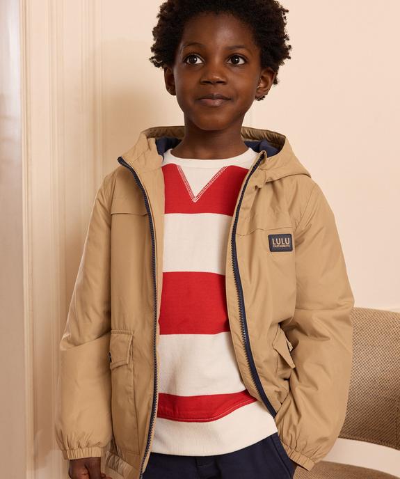 Blouson imperméable à capuche garçon - LuluCastagnette vue1 - LULU CASTAGNETTE GEMO FOR GOOD - GEMO