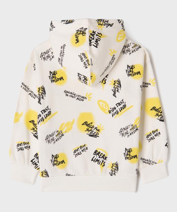 Sweat à capuche avec inscriptions graffiti garçon vue3 - GEMO 4G GARCON - GEMO